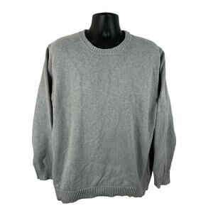 LL Bean Mens Heavyweight Cotton Knit Sweater Crewneck 2XLT Knit Big & Tall